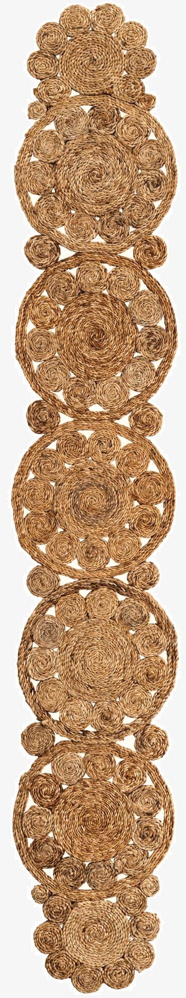  1' 4 x 8' Braided Jute Table Runner Rug