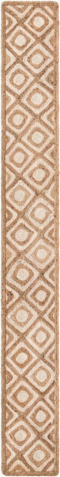 1' 2 x 10'  Hand Braided Jute Table Runner Rug