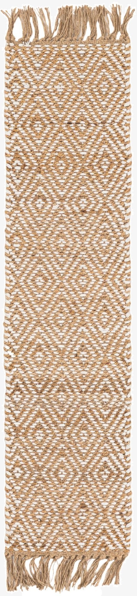  1' 2 x 5' 1  Hand Woven Braided Jute Table Runner Rug