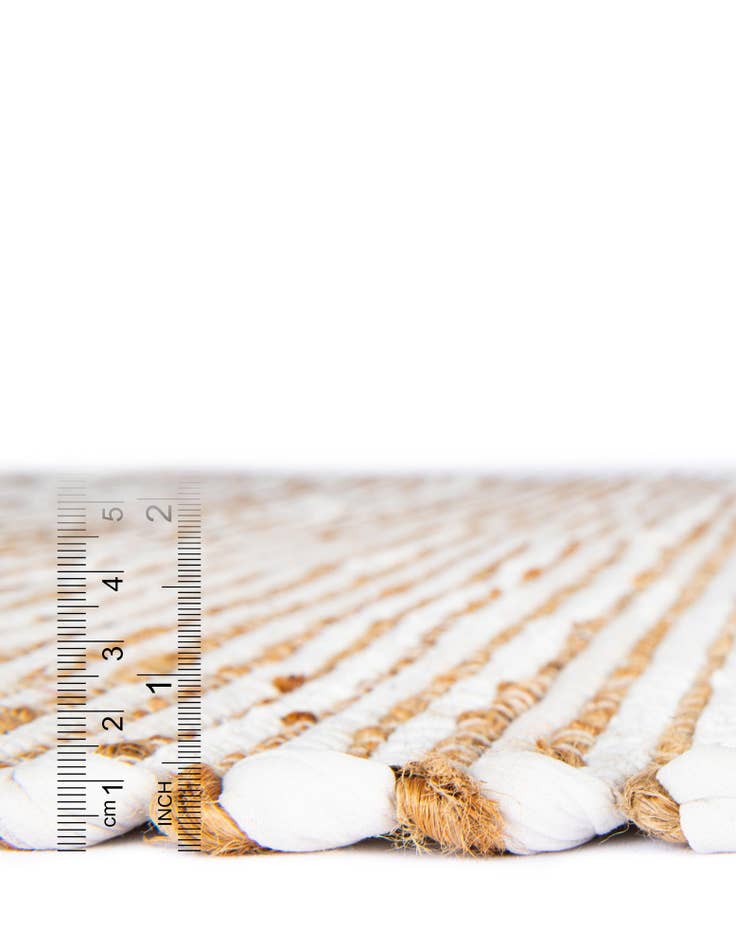 Detail image of  1' 2 x 10'  Hand Woven Chindi Jute Table Runner Rug