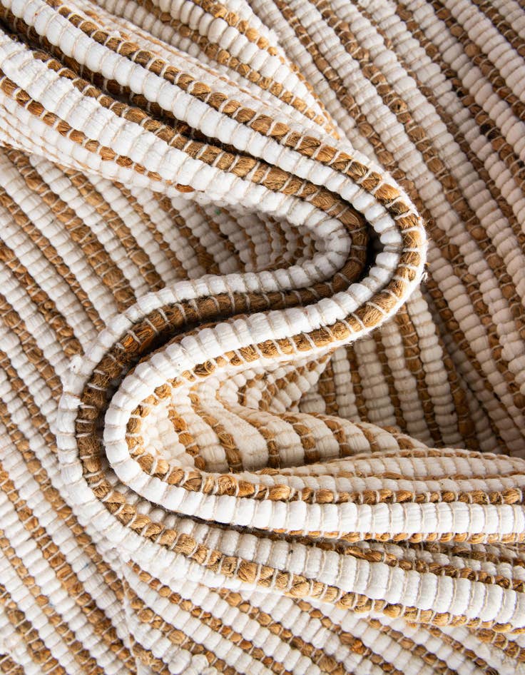 Detail image of  1' 2 x 10'  Hand Woven Chindi Jute Table Runner Rug