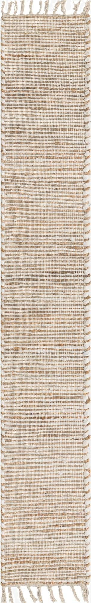  1' 2 x 8'  Hand Woven Chindi Jute Table Runner Rug
