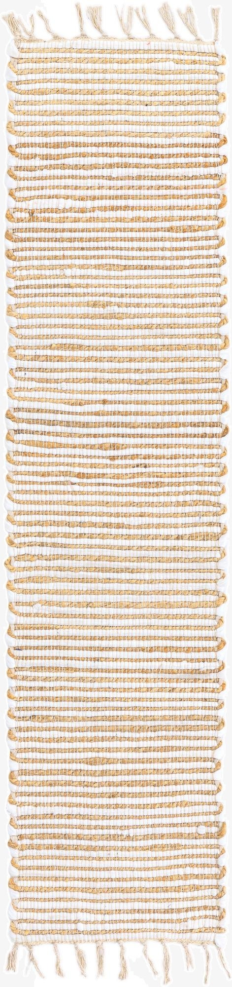  1' 2 x 5' 1  Hand Woven Chindi Jute Table Runner Rug