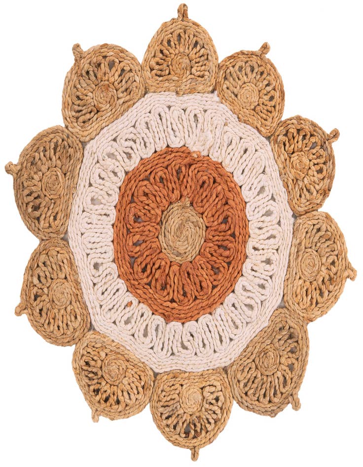 Detail image of  2' x 2'  Hand Braided Jute Round Rug