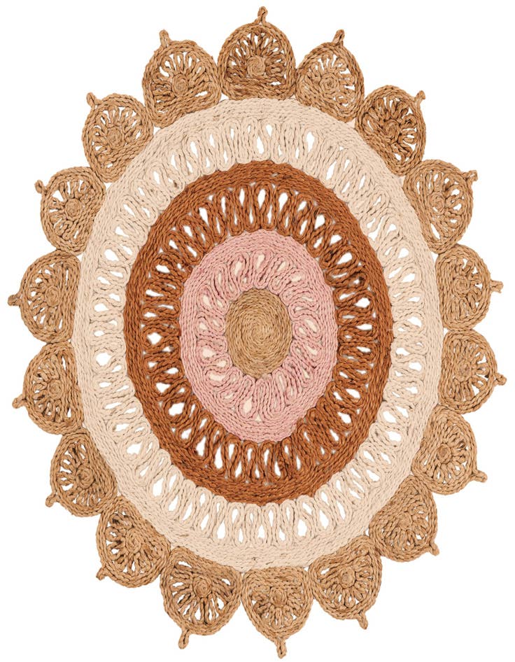 Detail image of  3' 1 x 3' 1  Hand Braided Jute Round Rug