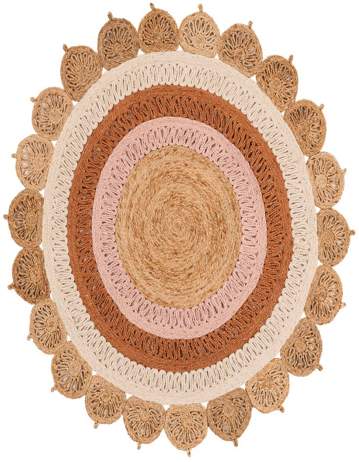 Detail image of  5' 1 x 5' 1  Hand Braided Jute Round Rug