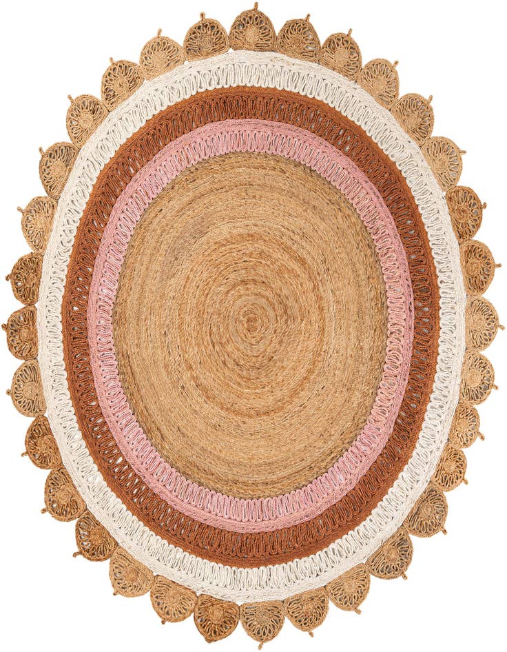 Detail image of  7' 10 x 7' 10  Hand Braided Jute Round Rug