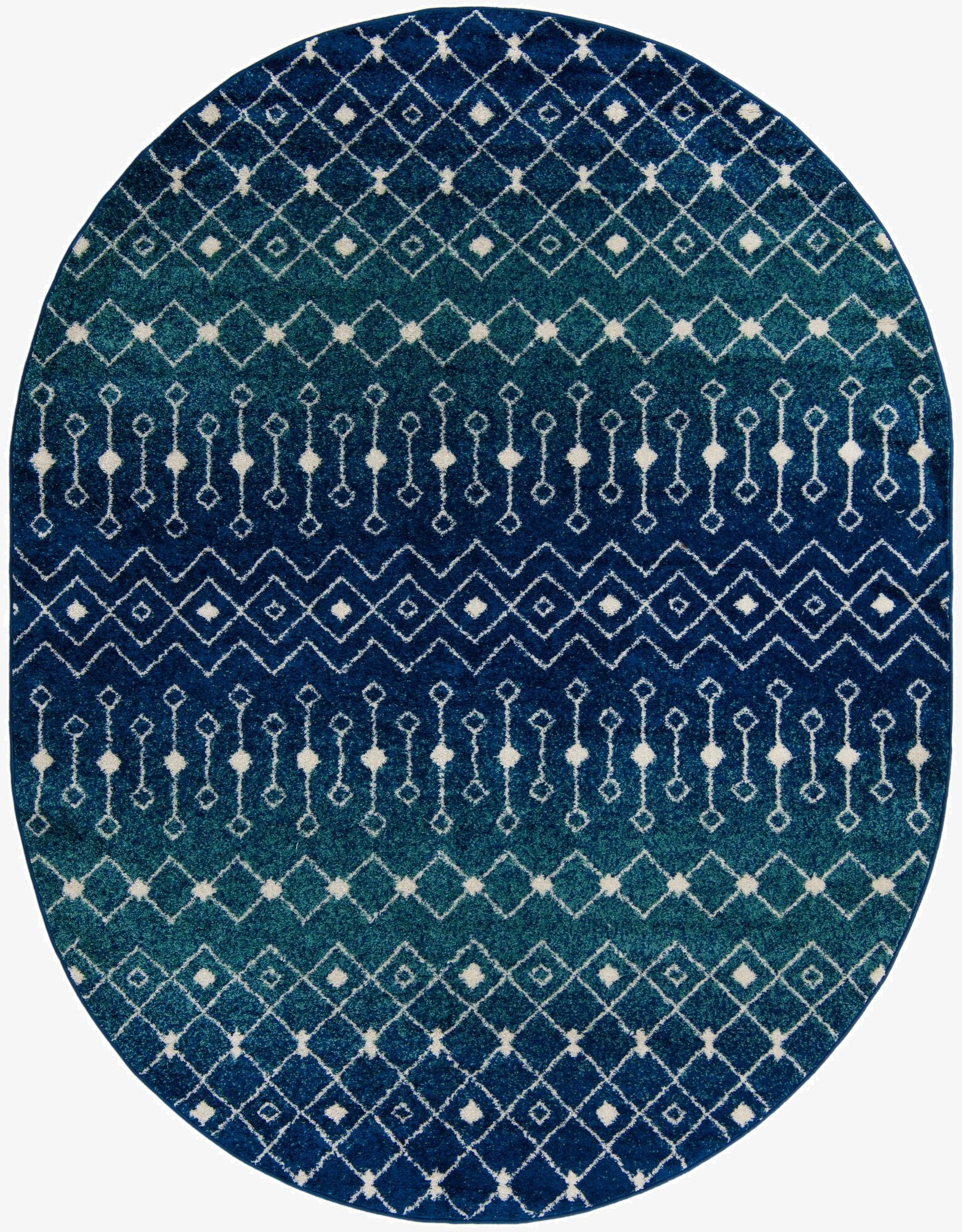  7' 10 x 10' Moroccan Trellis Oval Rug