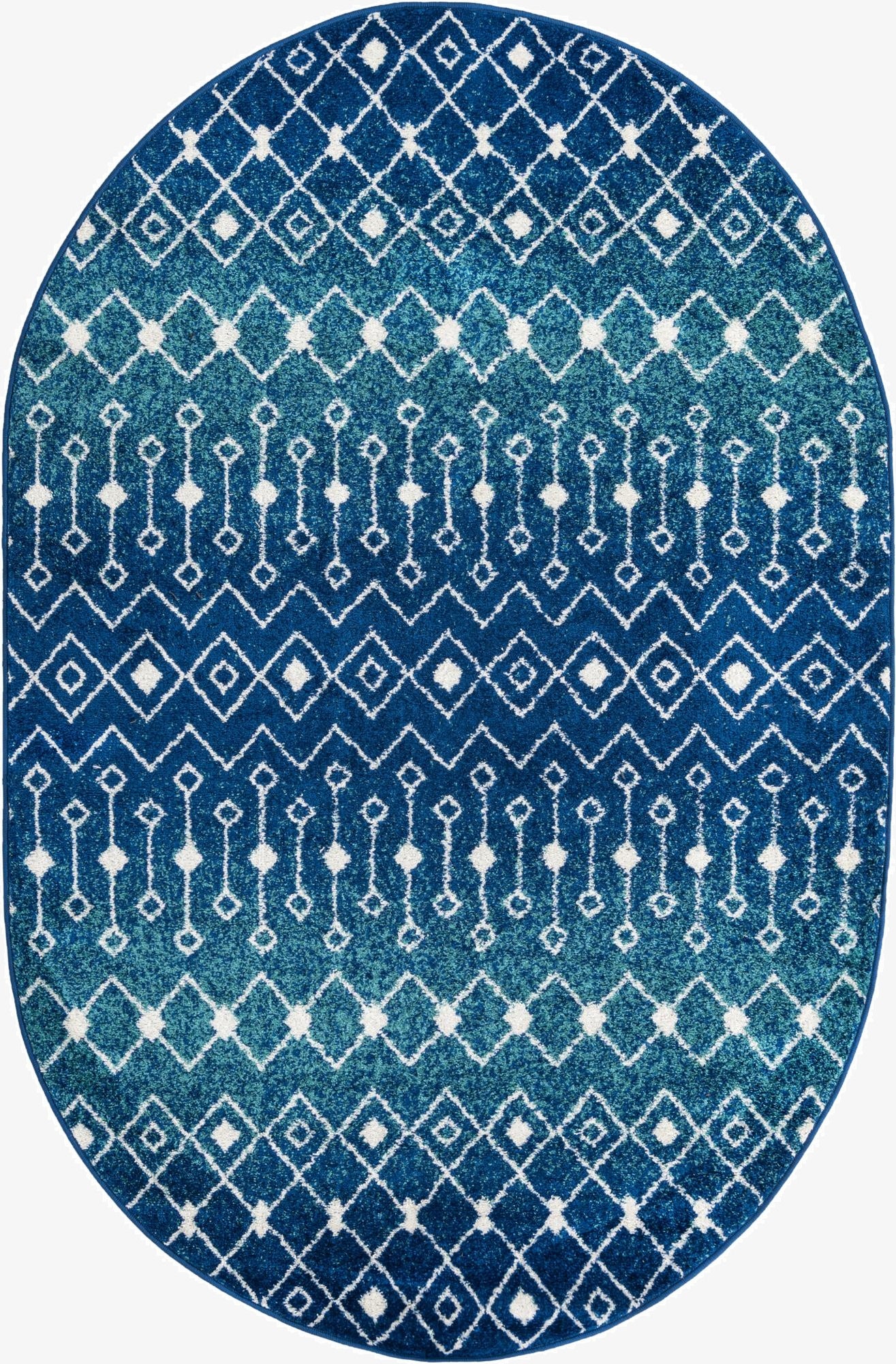  5' 3 x 8' Moroccan Trellis Oval Rug