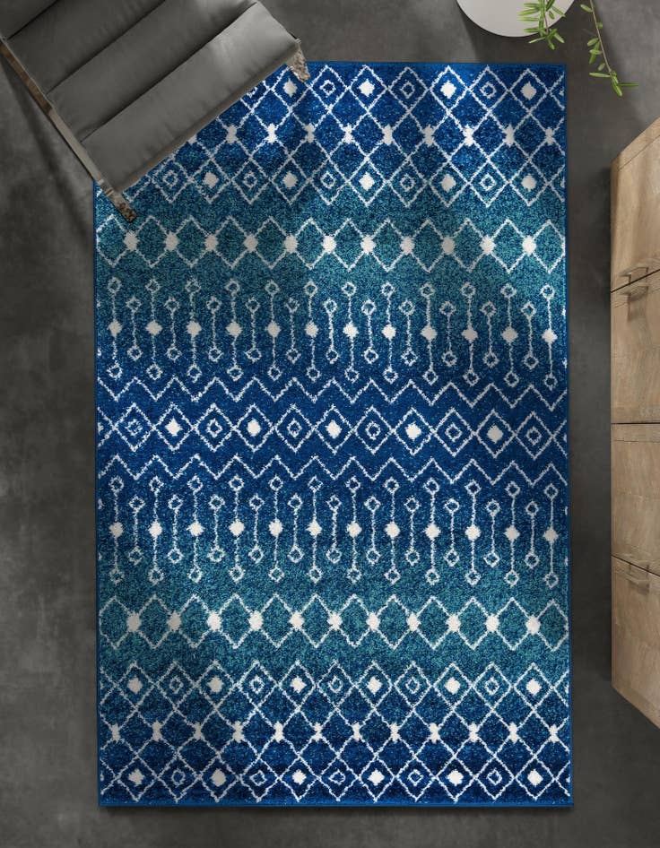 Detail image of  4' x 6' Moroccan Trellis Rug