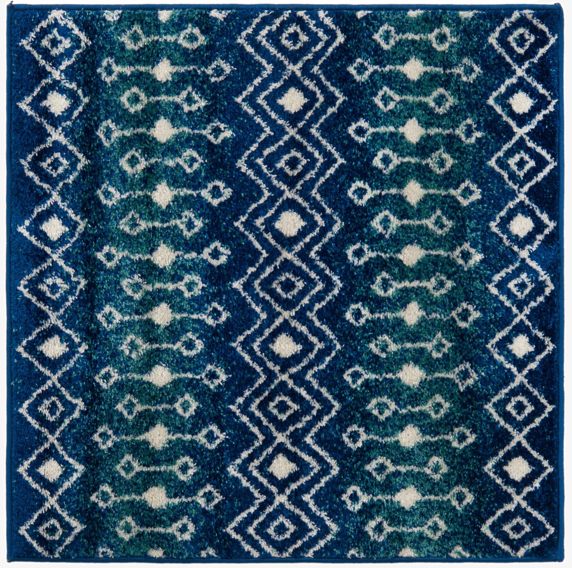  3' x 3' Moroccan Trellis Square Rug