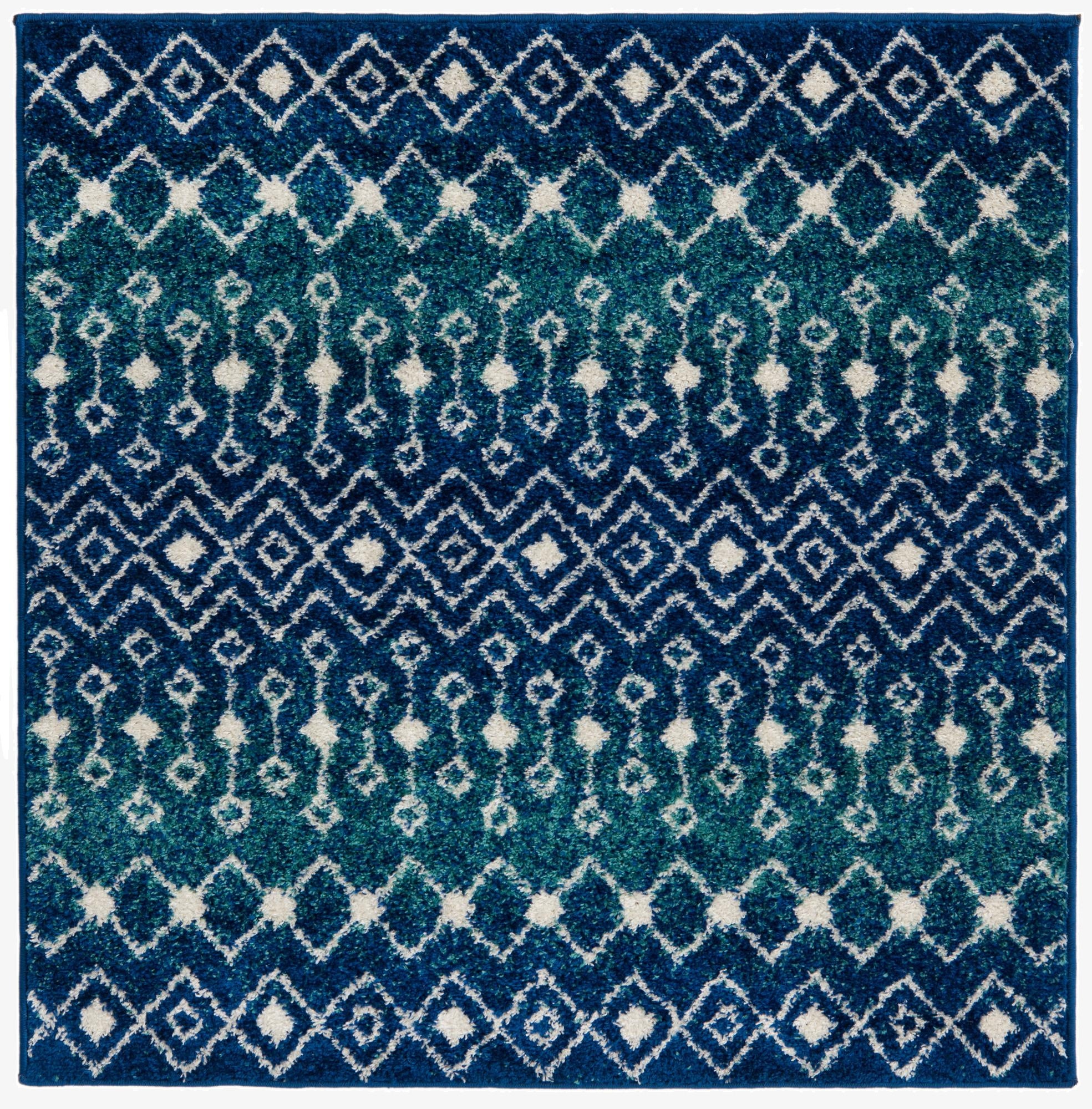  4' x 4' Moroccan Trellis Square Rug