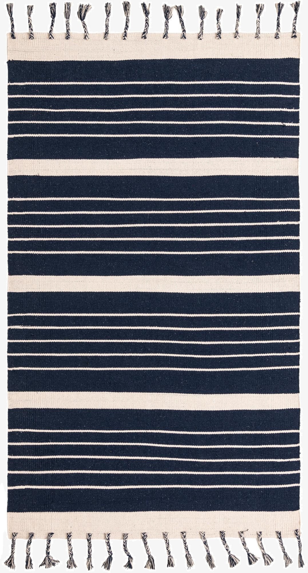  5' 1 x 8'  Hand Woven Chindi Cotton Rug