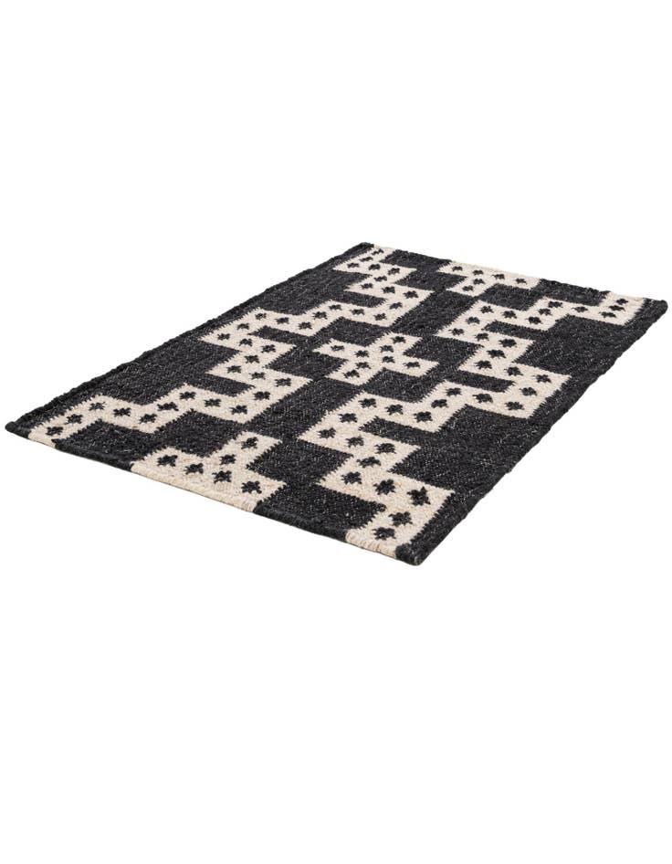 Detail image of  2' x 3' 1  Hand Woven Kilim Wool Rug