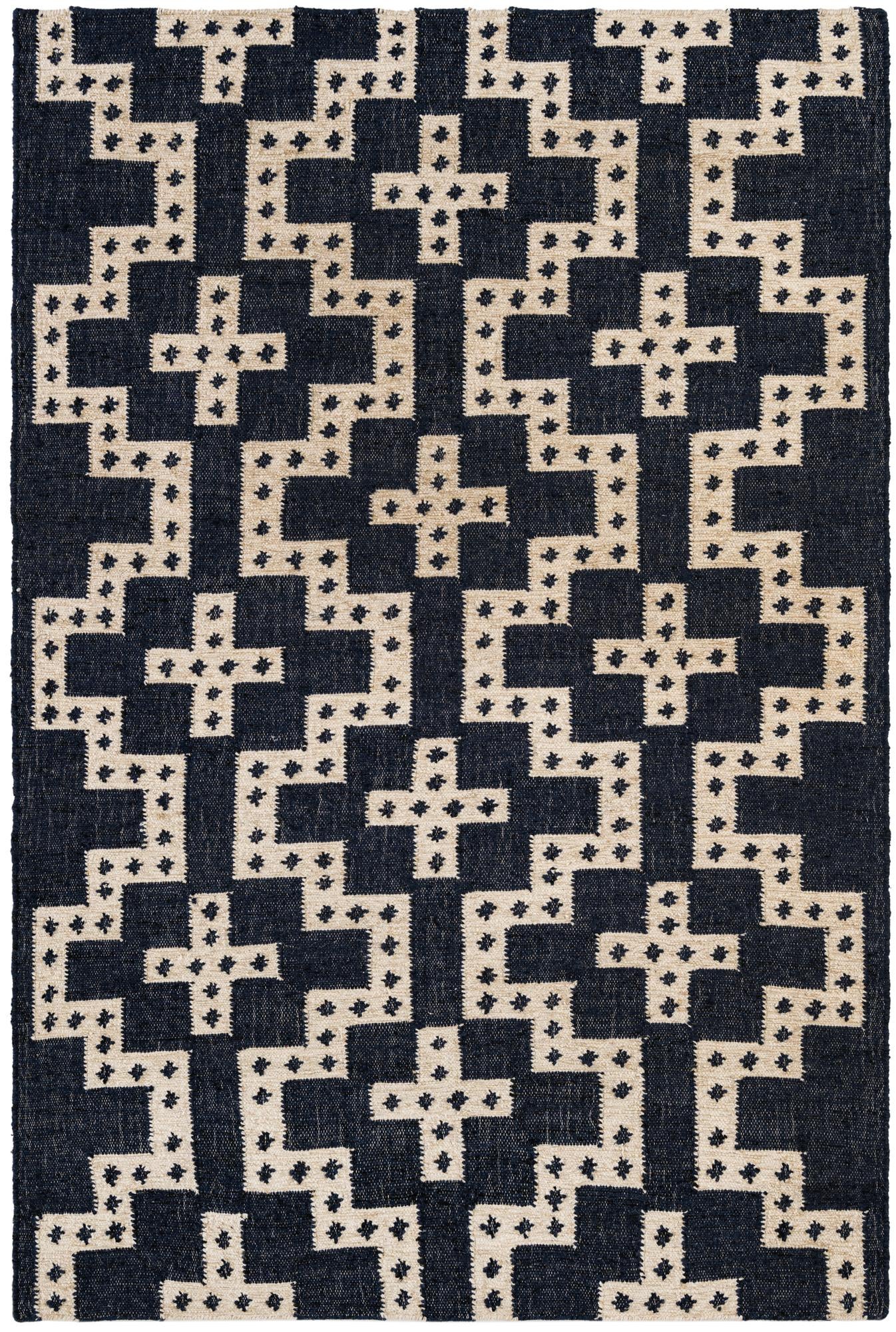 Rug Navy and White Swatch link