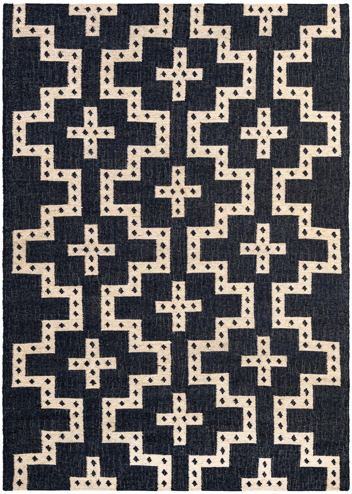 Rug Navy and White Swatch link