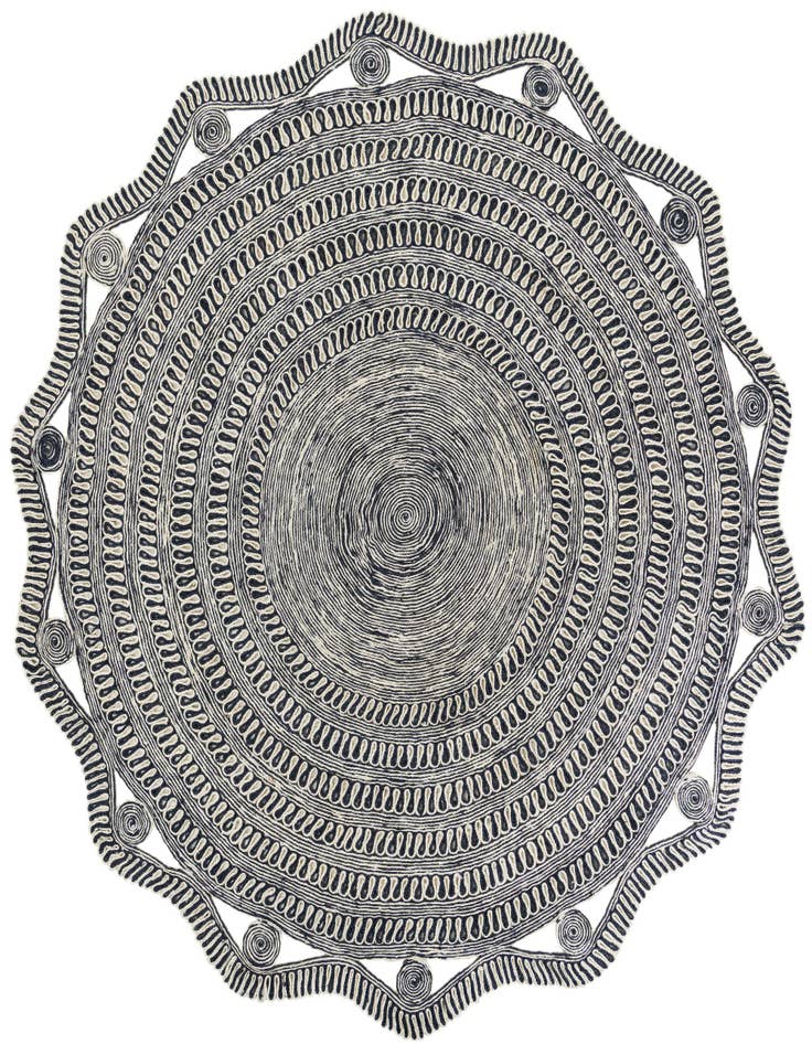 Detail image of  10' x 10'  Hand Braided Jute Round Rug