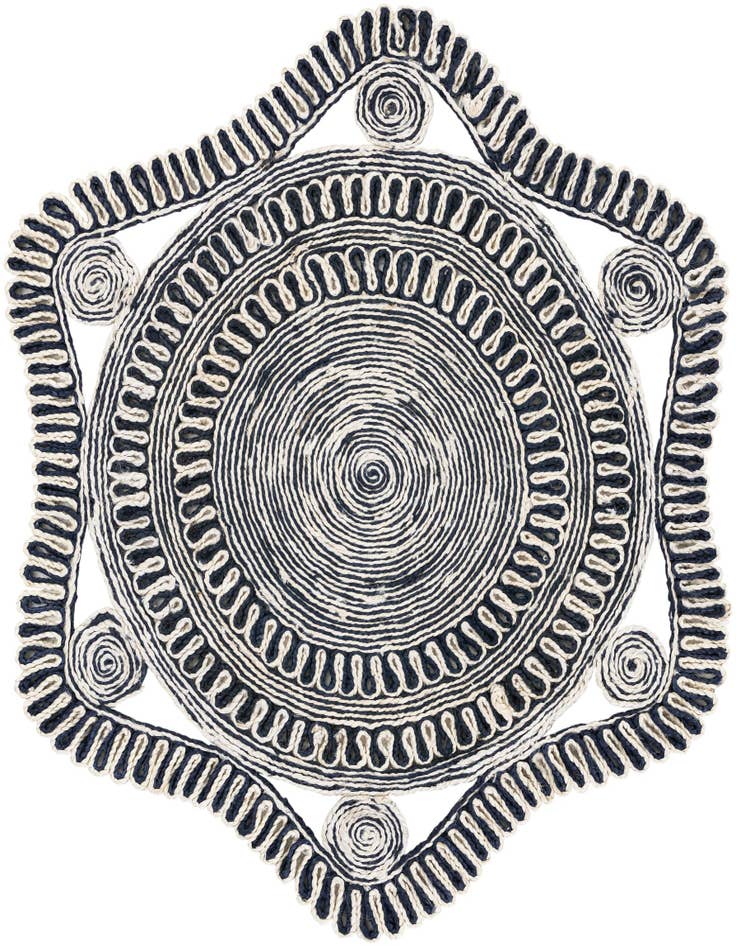 Detail image of  4' 1 x 4' 1  Hand Braided Jute Round Rug