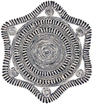  4' 1 x 4' 1  Hand Braided Jute Round Rug