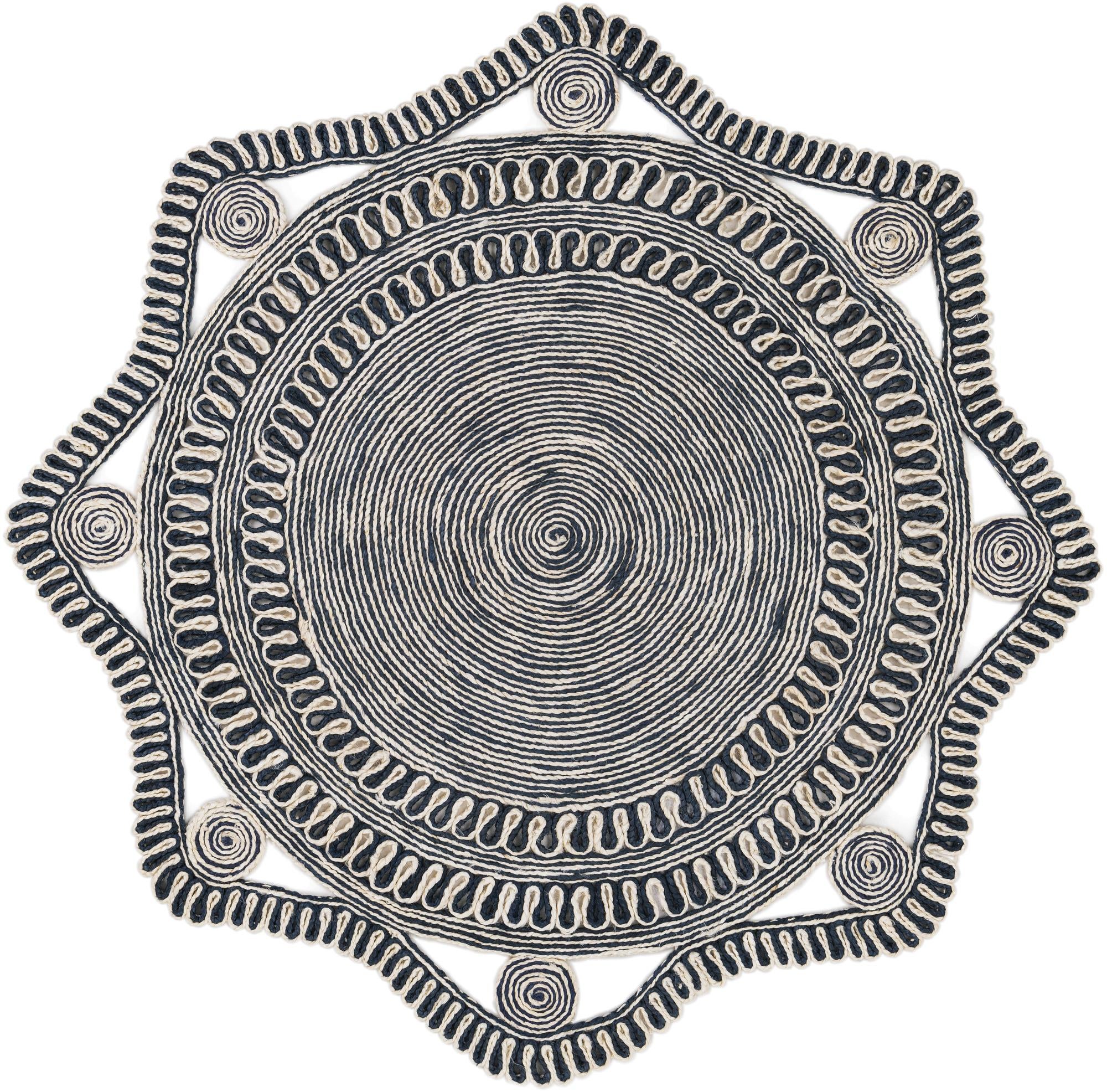 Rug Navy and White Swatch link