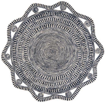  6' 1 x 6' 1  Hand Braided Jute Round Rug