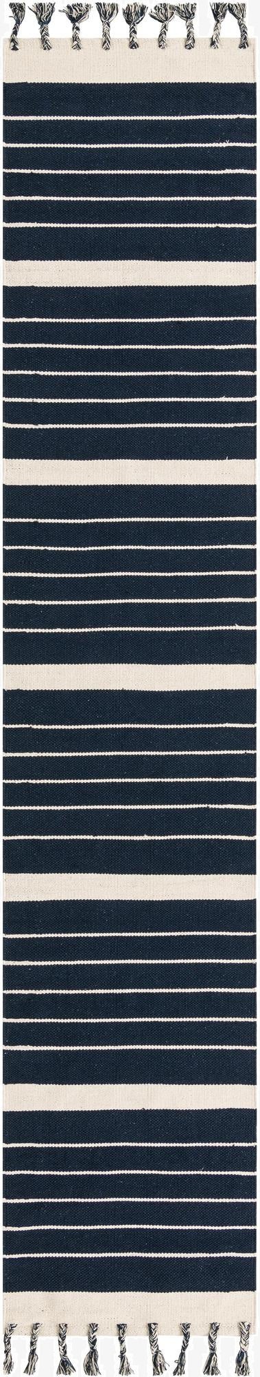  2' 7 x 12'  Hand Woven Chindi Cotton Runner Rug