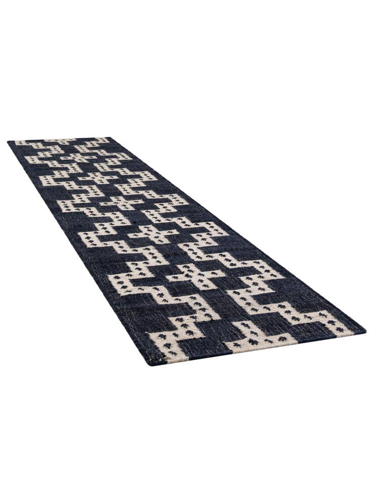 Detail image of  2' 7 x 12'  Hand Woven Kilim Wool Runner Rug