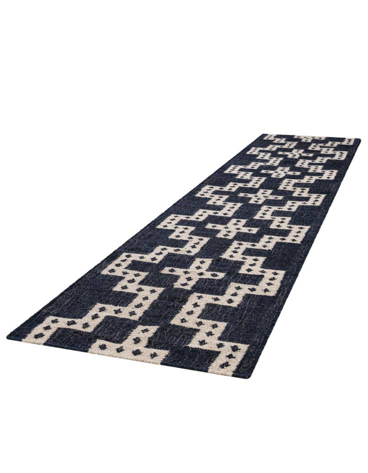 Detail image of  2' 7 x 12'  Hand Woven Kilim Wool Runner Rug