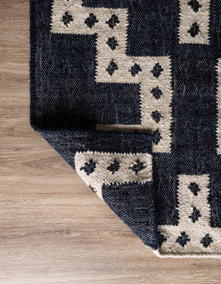 Detail image of  2' x 8'  Hand Woven Kilim Wool Runner Rug