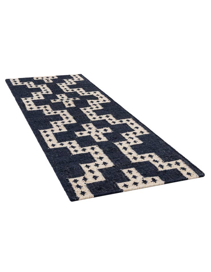 Detail image of  2' x 6' 1  Hand Woven Kilim Wool Runner Rug