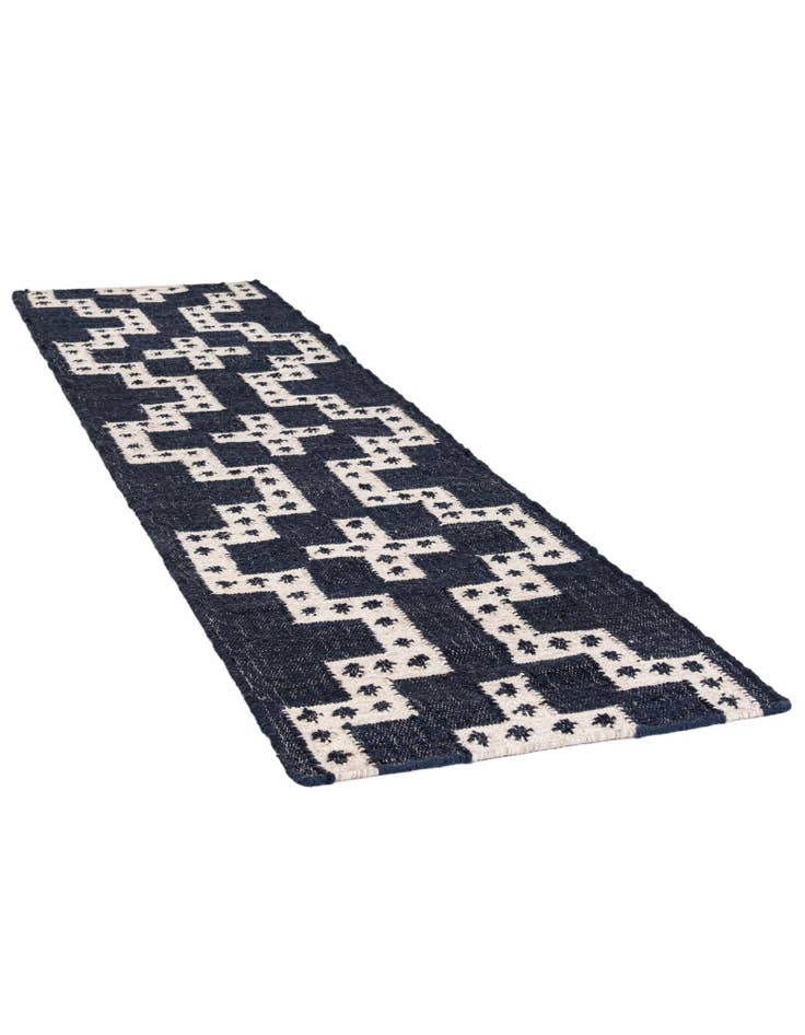 Detail image of  2' x 8'  Hand Woven Kilim Wool Runner Rug