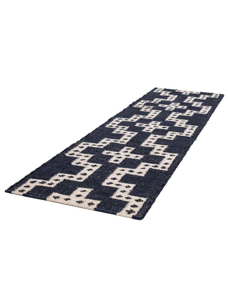 Detail image of  2' x 8'  Hand Woven Kilim Wool Runner Rug