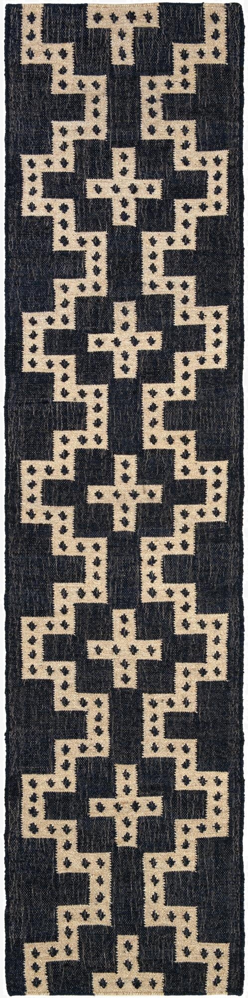  2' 7 x 12'  Hand Woven Kilim Wool Runner Rug