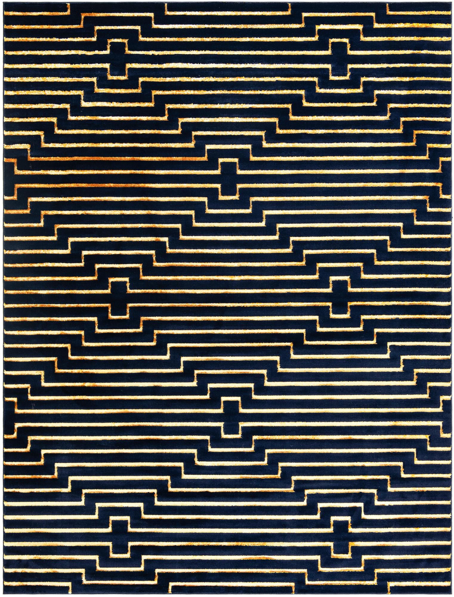 Rug Navy Blue and Gold Swatch link