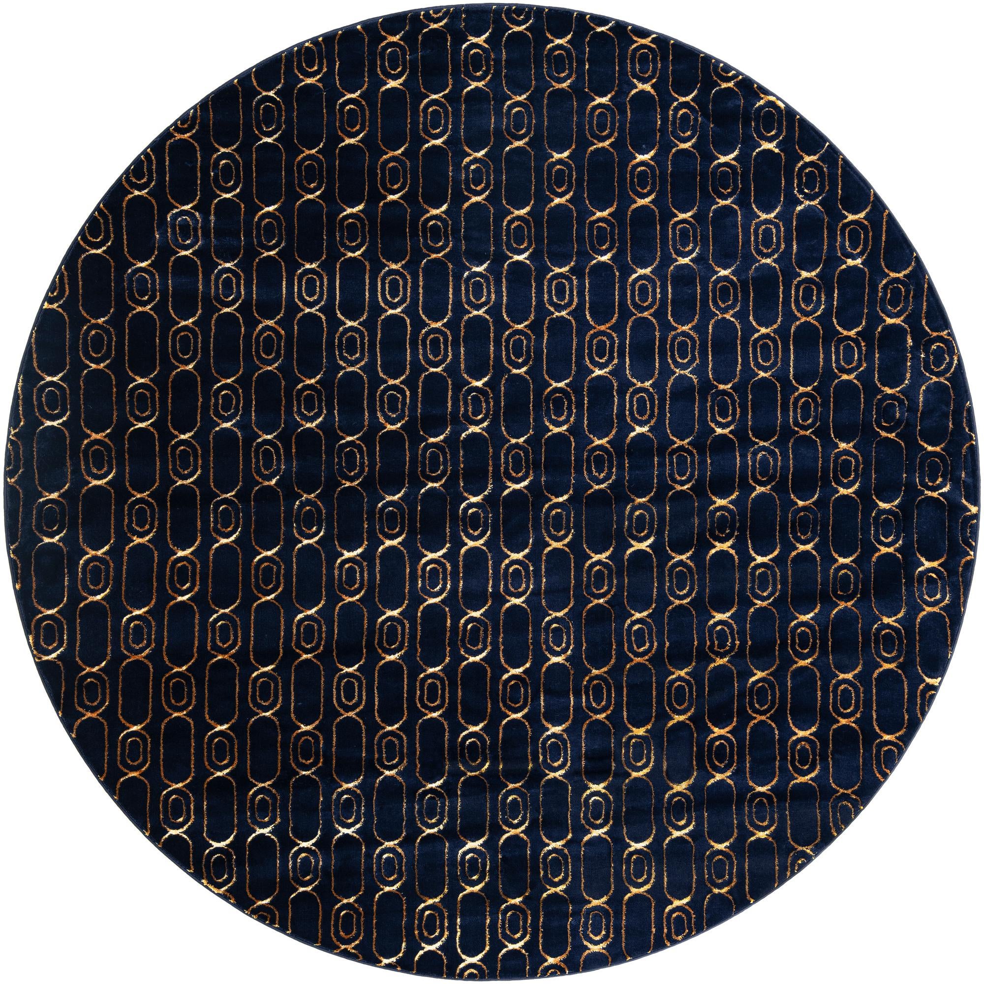 Rug Navy Blue and Gold Swatch link