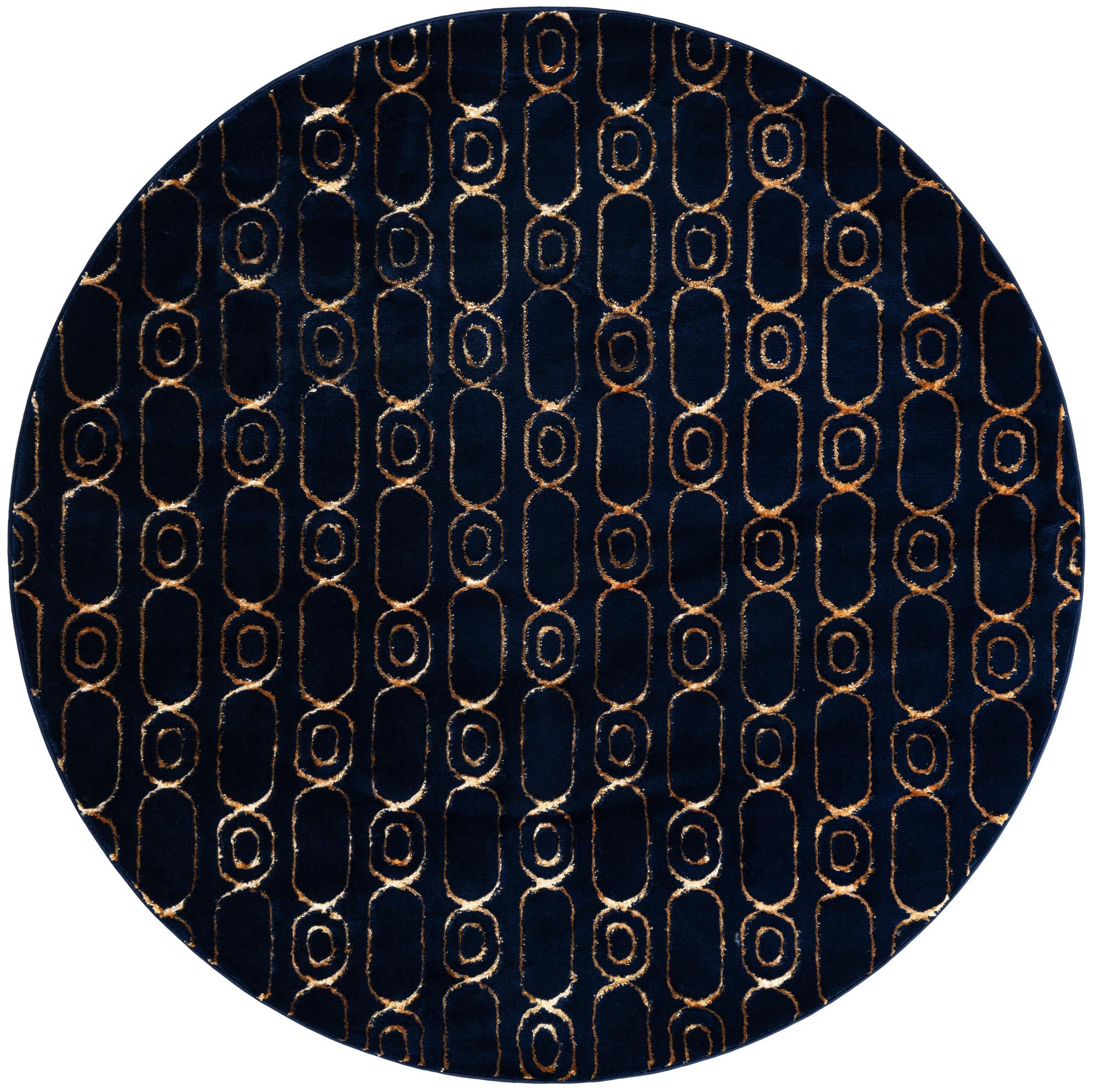 Rug Navy Blue and Gold Swatch link