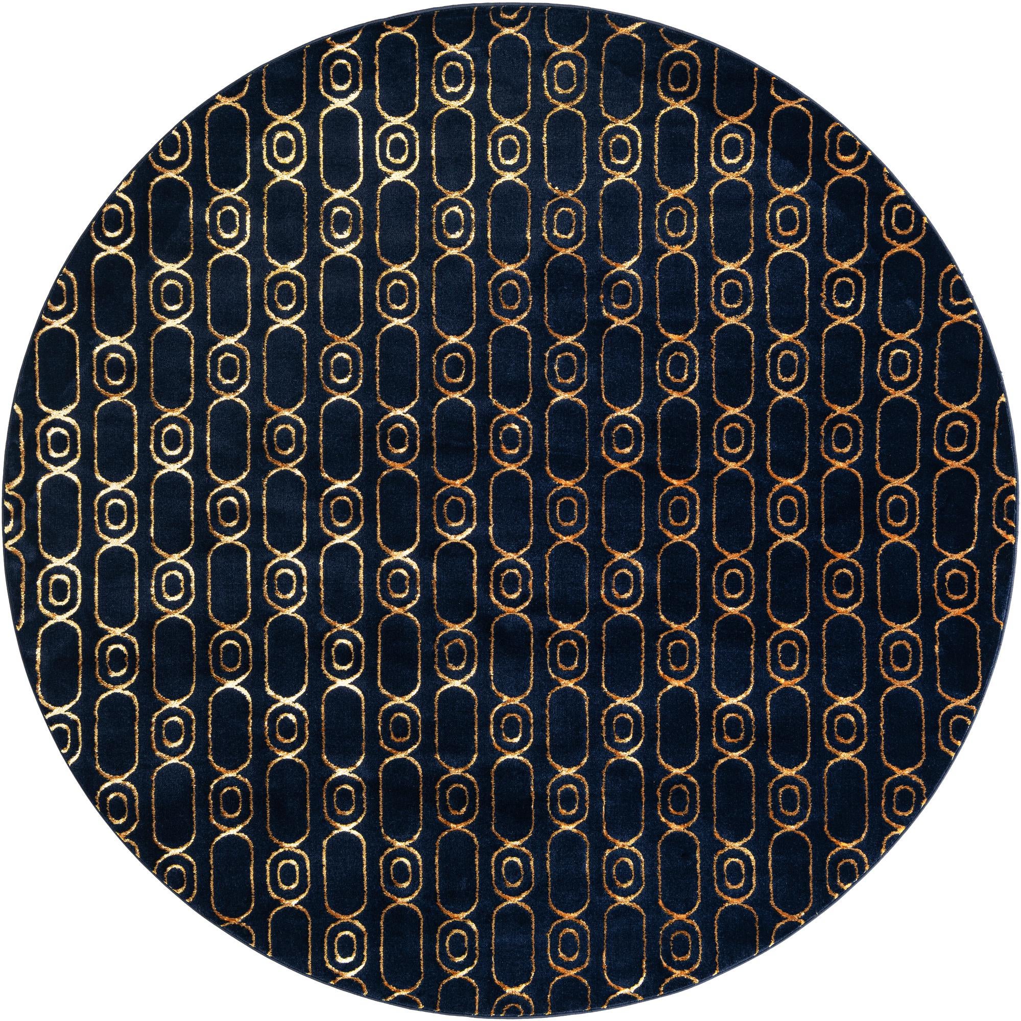 Rug Navy Blue and Gold Swatch link