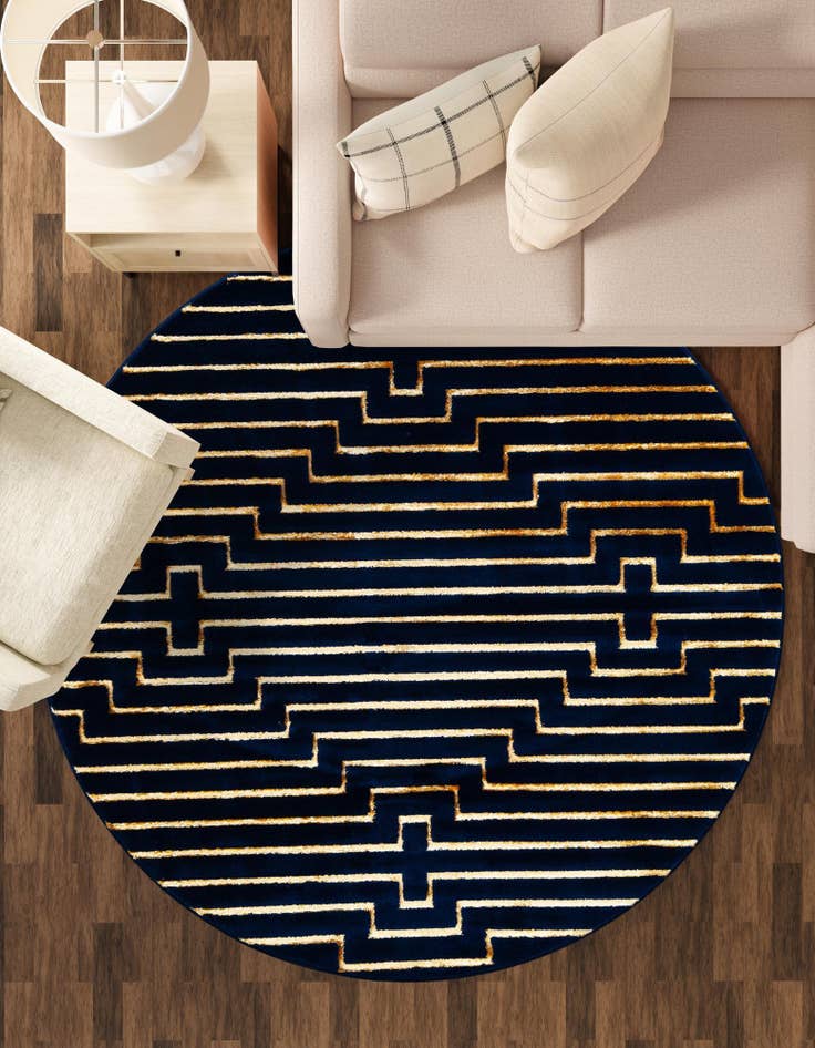 Detail image of  10' x 10' Vogue Geo Round Rug
