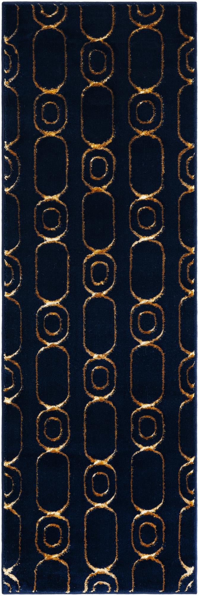 Rug Navy Blue and Gold Swatch link