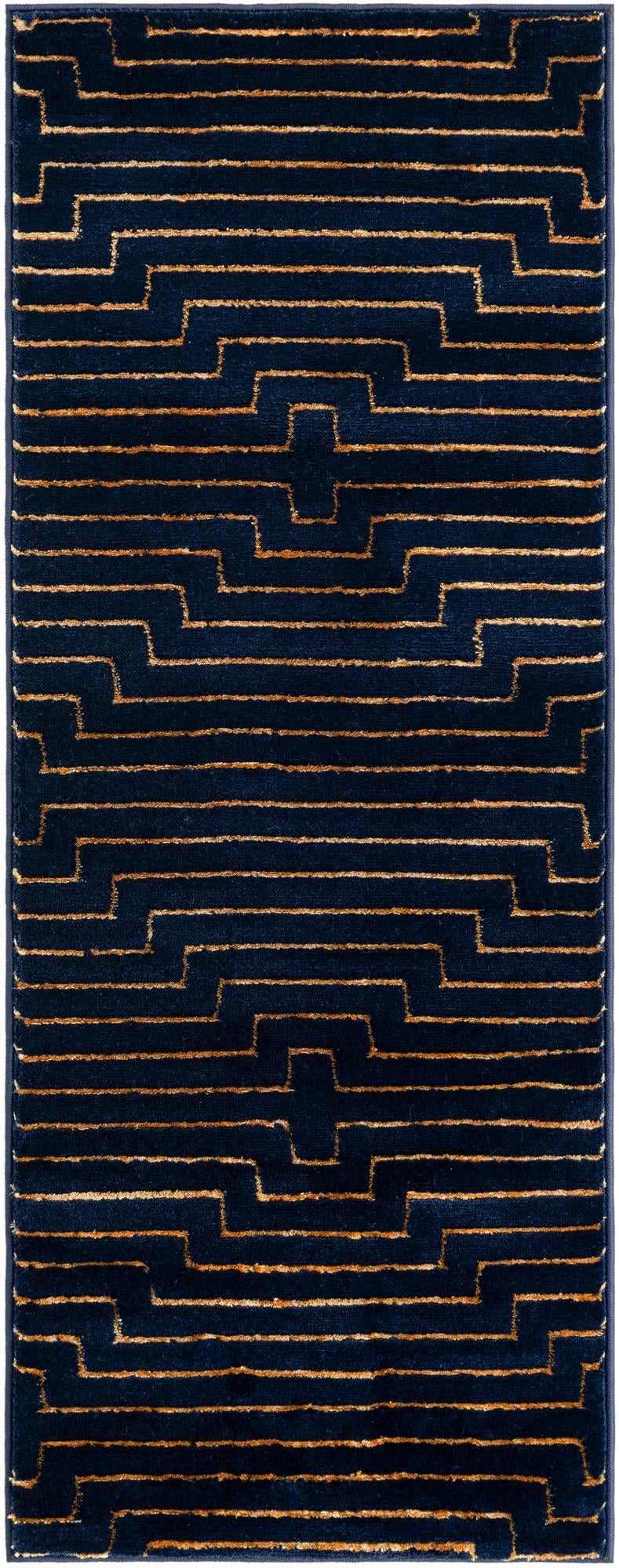 Rug Navy Blue and Gold Swatch link