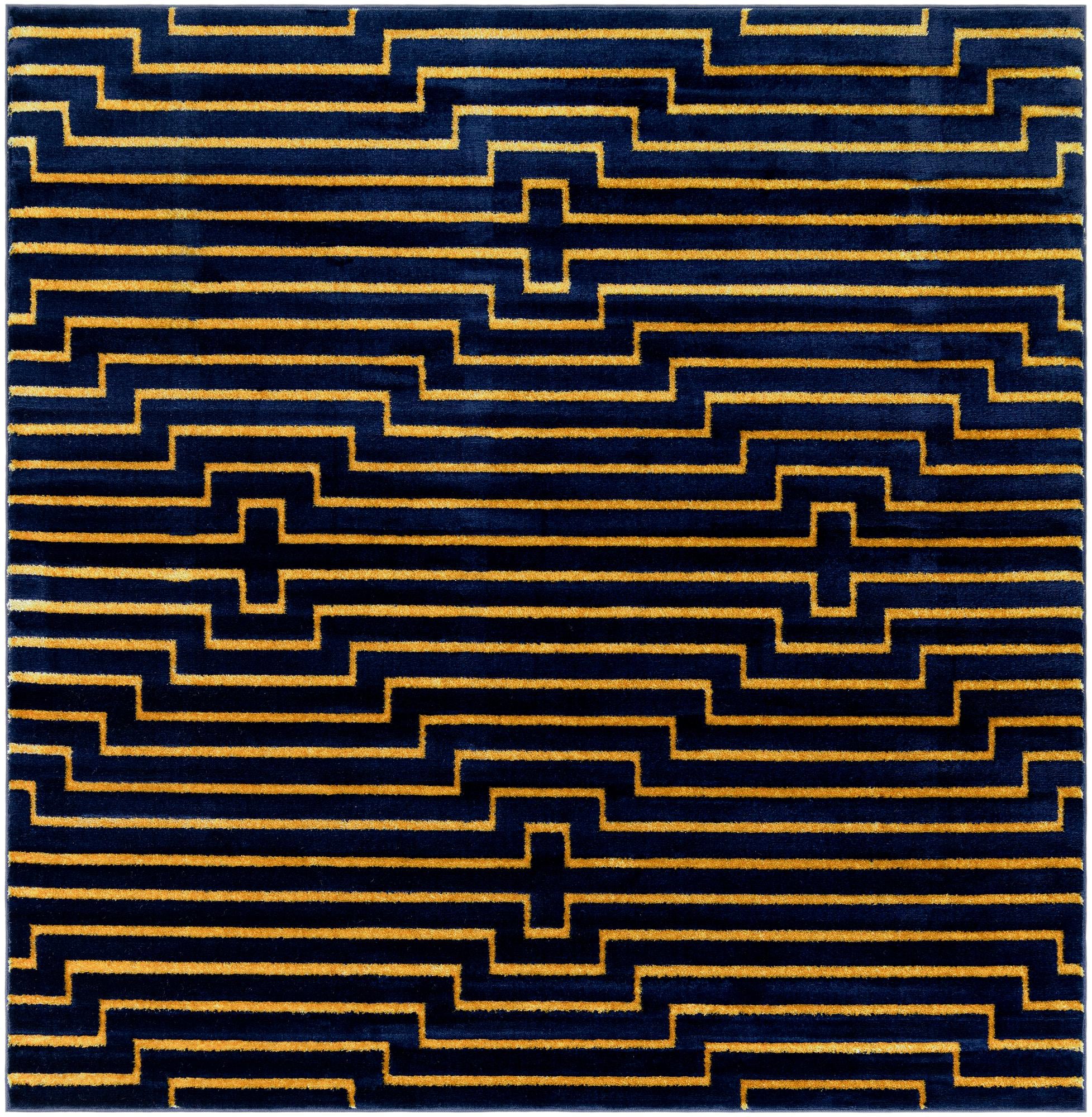 Rug Navy Blue and Gold Swatch link