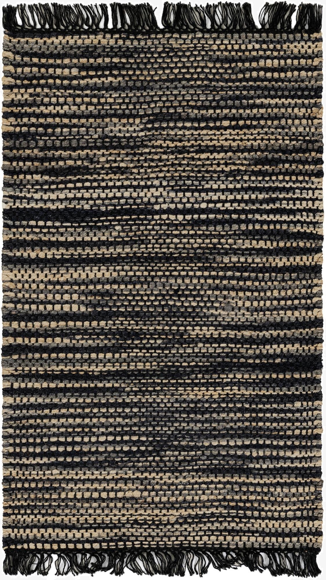  3' 1 x 5' 1  Hand Woven Chunky Jute Rug