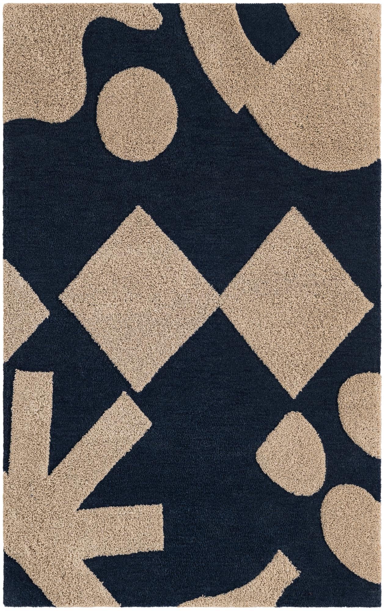 Rug Navy Blue and Ivory Swatch link