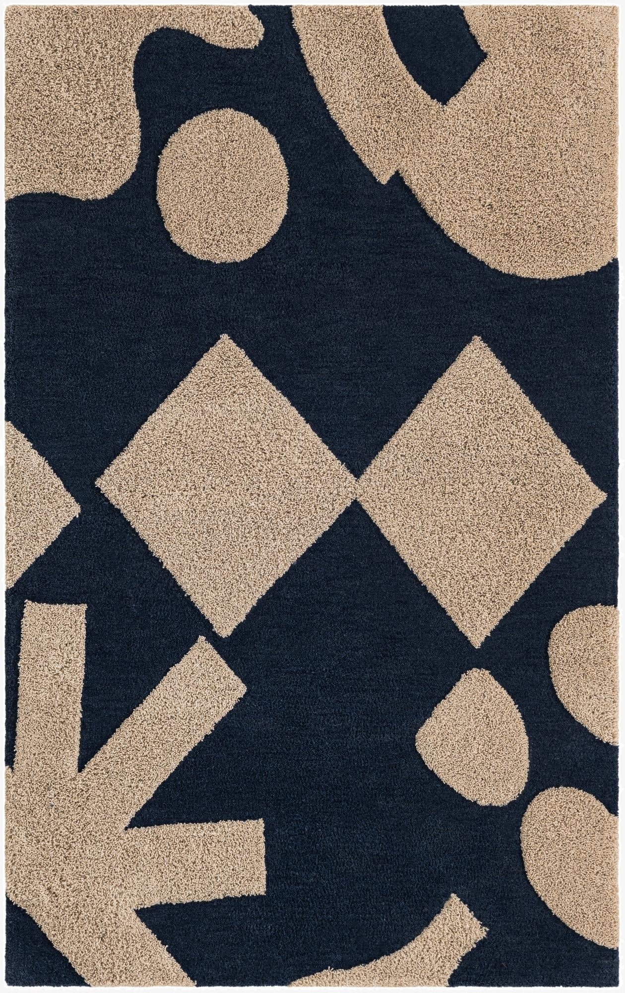  3' 3 x 5' 3 Handtufted Wool Rug