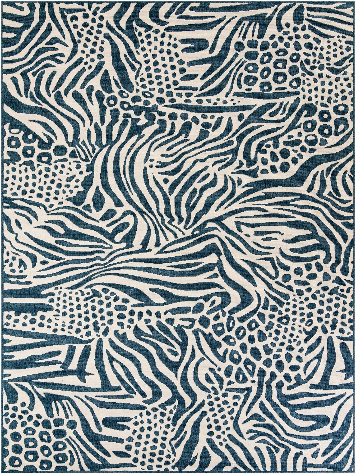  9' x 12'  Washable Safari Indoor / Outdoor Rug