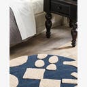 Rug Navy Blue and Ivory Swatch link