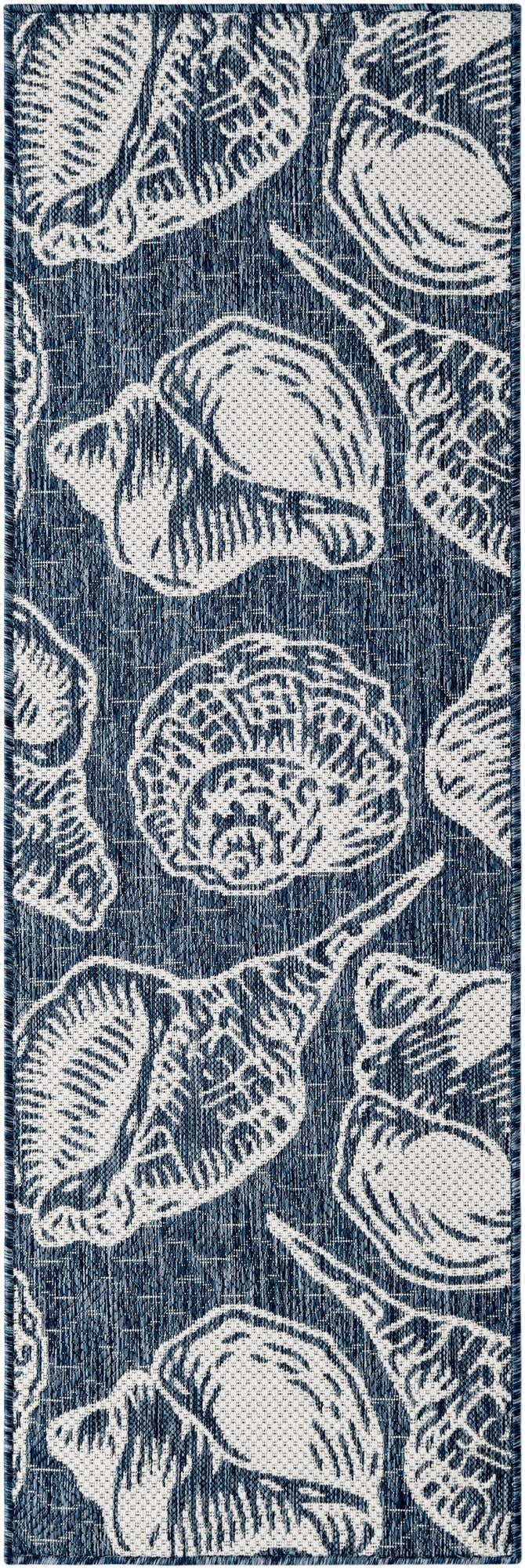  2' x 6'  Washable Coastal Indoor / Outdoor Runner Rug