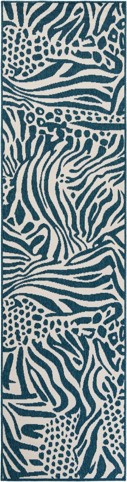  2' 7 x 10'  Washable Safari Indoor / Outdoor Runner Rug
