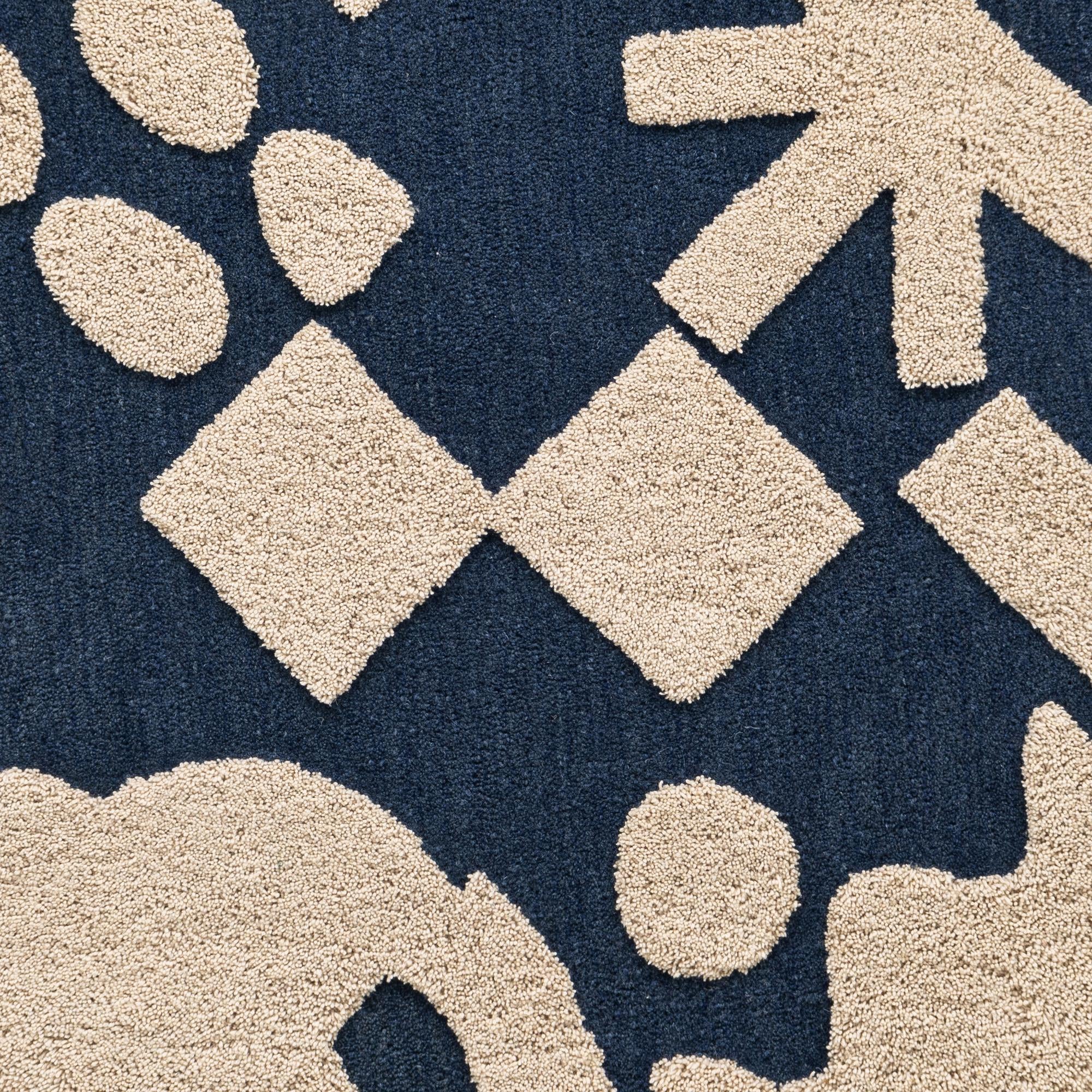 Rug Navy Blue and Ivory Swatch link