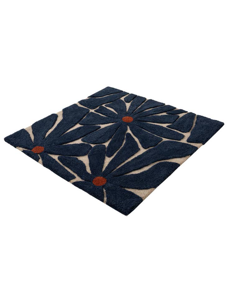 Detail image of  4' 1 x 4' 1 Handtufted Wool Square Rug